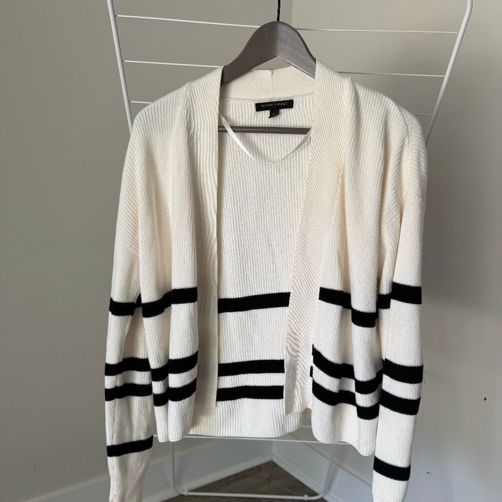 Banana Republic Striped Crop Cardigan - Size M